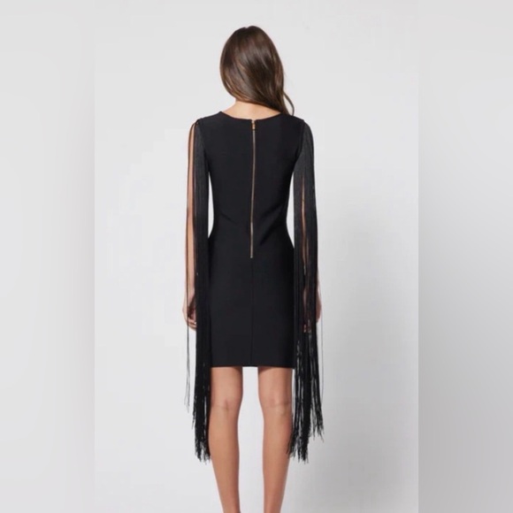 Lavish Alice Black Fringe Mini Dress - Picture 7 of 9